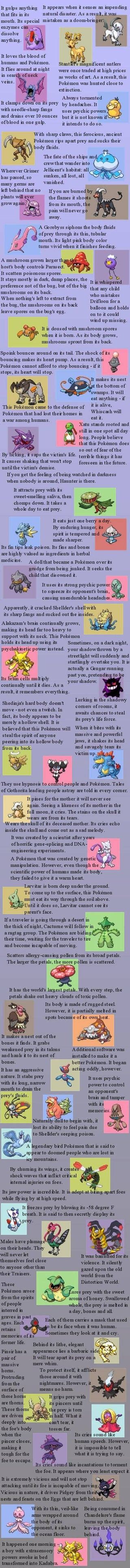 A compilation of the darkest Pokédex entries that I know of.